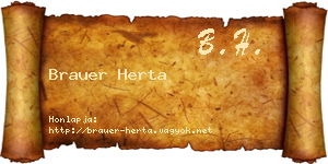 Brauer Herta névjegykártya